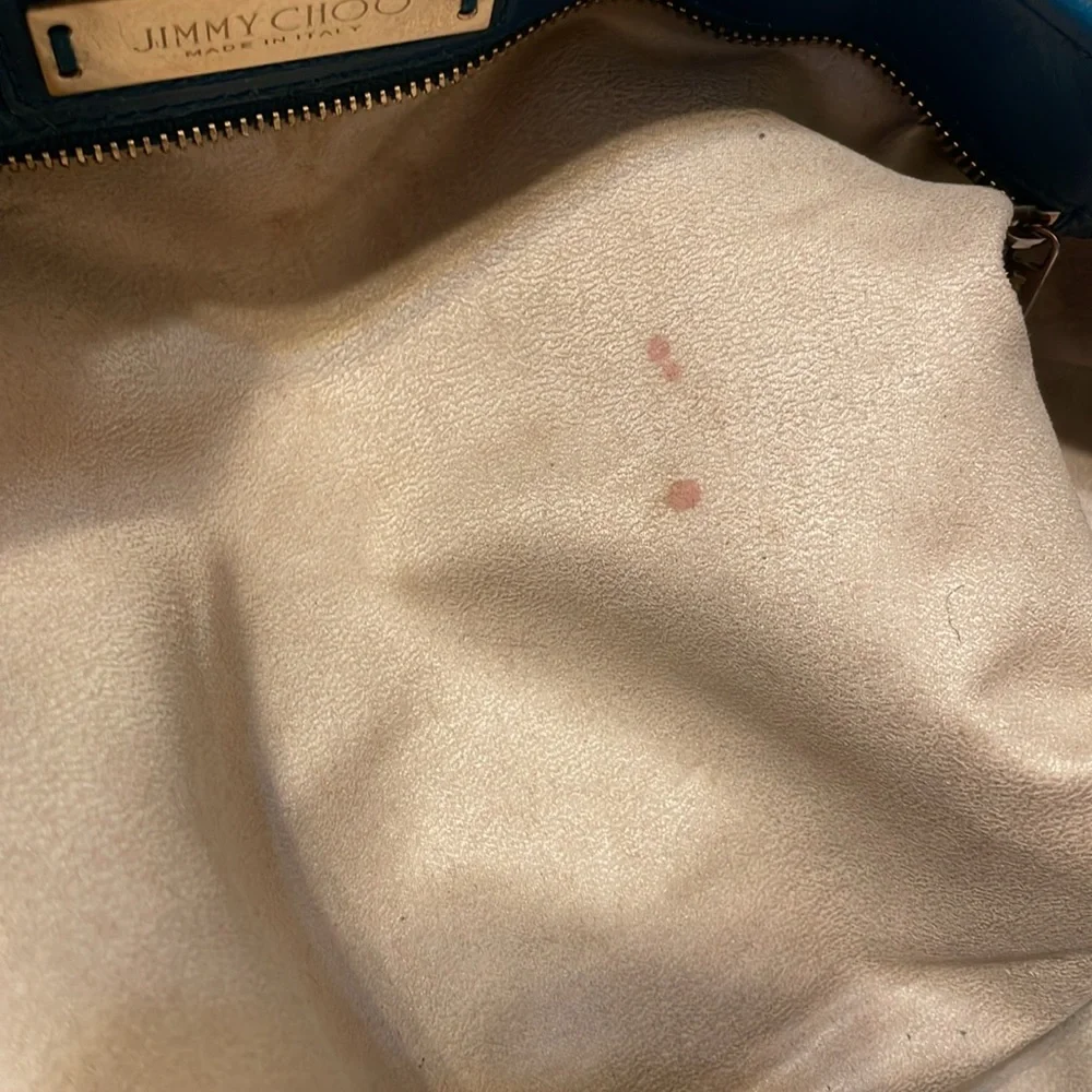 Jimmy Choo Teal Star-Studded Tote